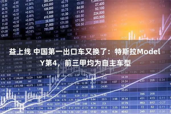 益上线 中国第一出口车又换了：特斯拉Model Y第4，前三甲均为自主车型