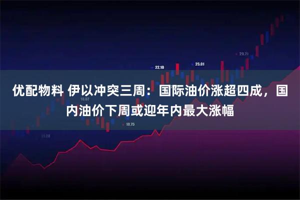 优配物料 伊以冲突三周：国际油价涨超四成，国内油价下周或迎年内最大涨幅