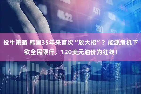 投牛策略 韩国35年来首次“放大招”？能源危机下欲全民限行，120美元油价为红线！
